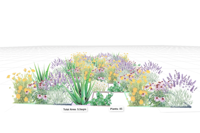 Plant generation web application. Flora compositions for landscape architecture