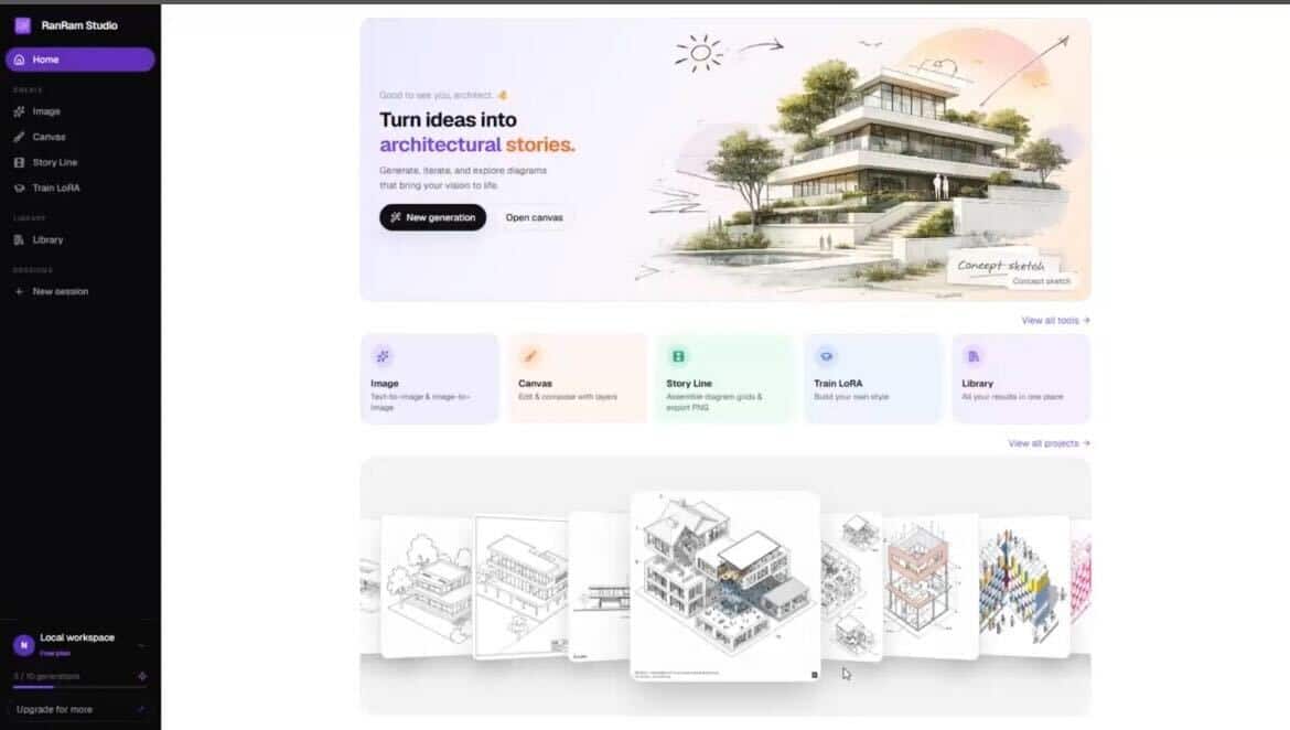 User Iterface of RanRam Studio